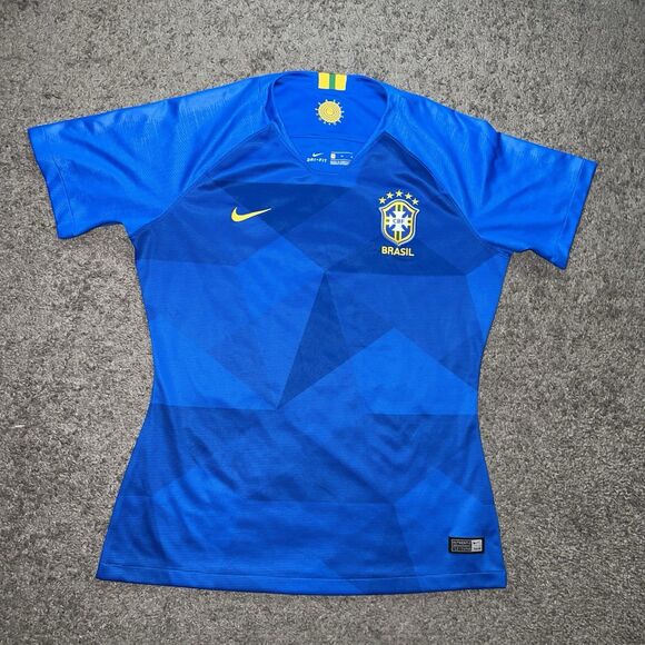 BRAZIL 2018 AWAY FOOTBALL SHIRT SOCCER JERSEY NIKE 893855